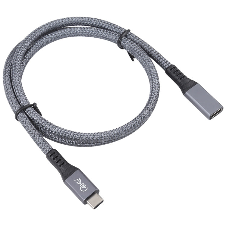 9159 40Gbps USB-C / Type-C Male to USB-C / Type-C Female USB4 Braided Data Cable, Length: 0.8m