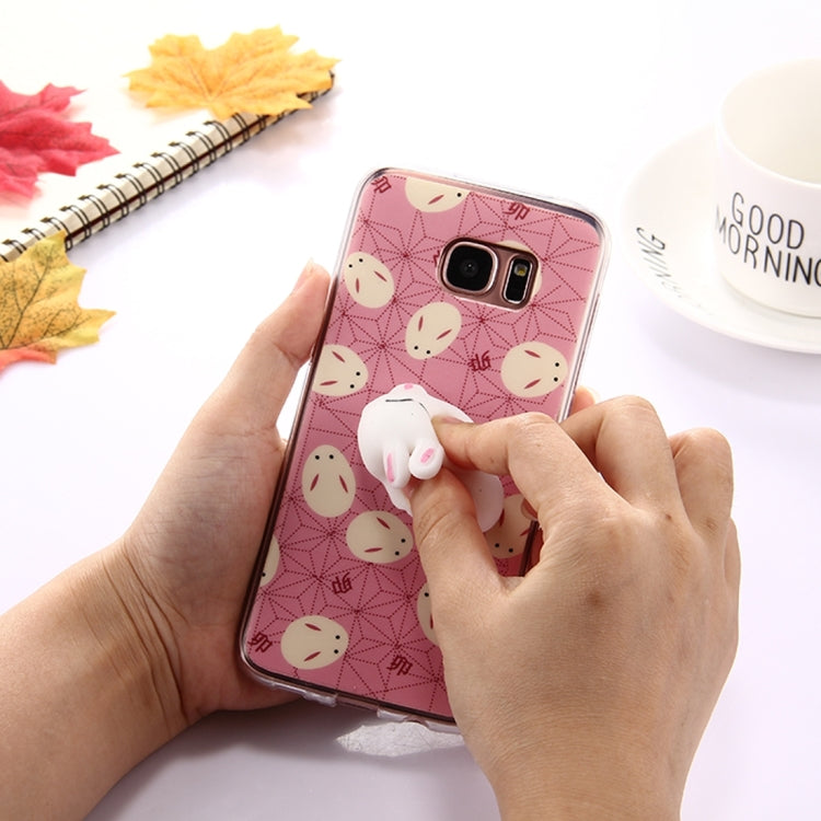 For Galaxy S7 / G930 Lovely 3D Cartoon Squeeze Relief Squishy Dropproof Protective Back Cover Case