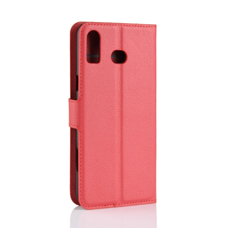 Litchi Texture Horizontal Flip Leather Case for Galaxy A6S, with Holder & Card Slots & Wallet