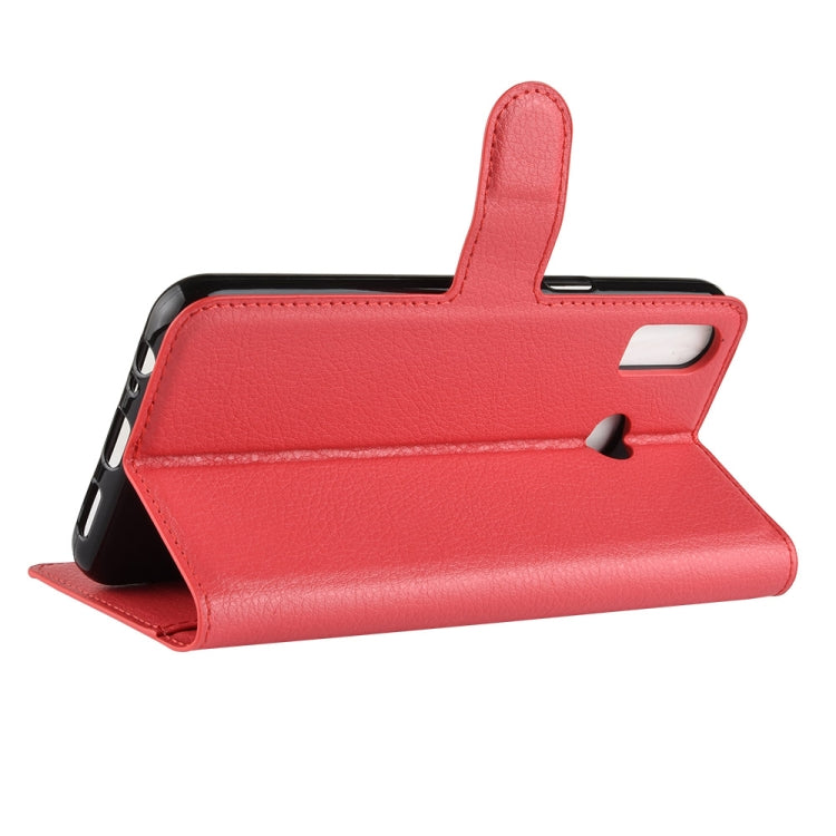 Litchi Texture Horizontal Flip Leather Case for Galaxy A6S, with Holder & Card Slots & Wallet