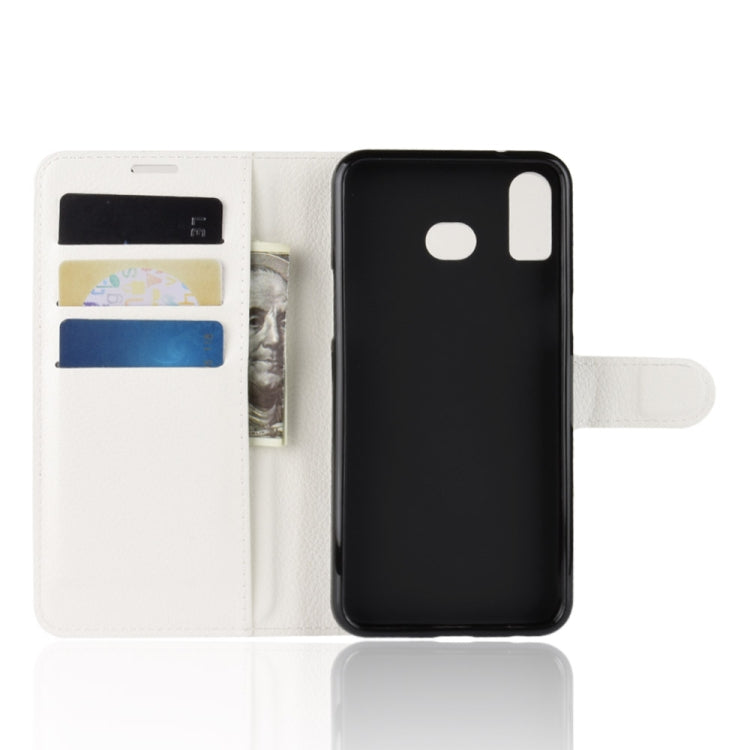 Litchi Texture Horizontal Flip Leather Case for Galaxy A6S, with Holder & Card Slots & Wallet