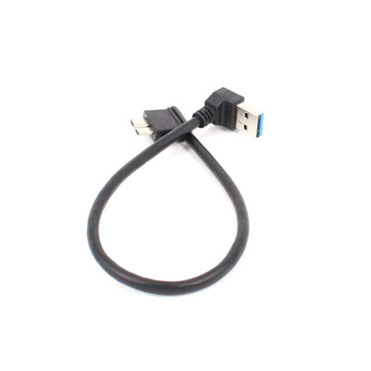 2 PCS USB 3.0 Lower Elbow Male to Micro USB 3.0 Elbow Charging Data Cable, Cable Length: 27cm
