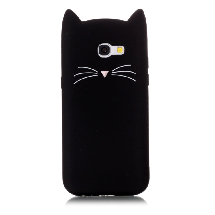 For Galaxy A5 (2017) Silicone Cat Whiskers Pattern Protective Back Cover Case