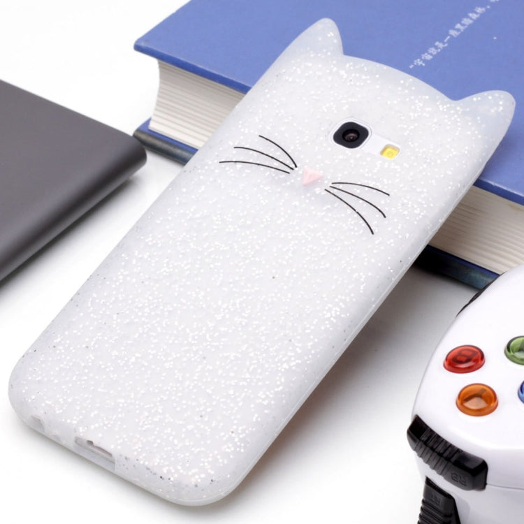 For Galaxy A5 (2017) Silicone Cat Whiskers Pattern Protective Back Cover Case