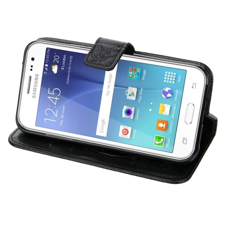 For Galaxy J2 Crazy Horse Texture Printing Horizontal Flip Leather Case with Holder & Card Slots & Wallet & Lanyard