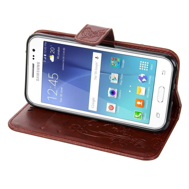 For Galaxy J2 Crazy Horse Texture Printing Horizontal Flip Leather Case with Holder & Card Slots & Wallet & Lanyard