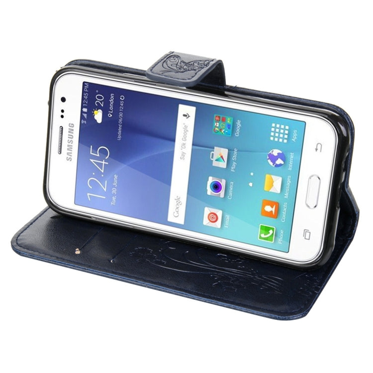 For Galaxy J2 Crazy Horse Texture Printing Horizontal Flip Leather Case with Holder & Card Slots & Wallet & Lanyard
