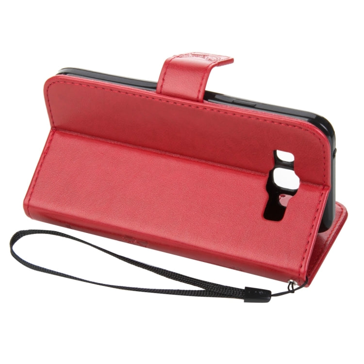 For Galaxy J3 Crazy Horse Texture Printing Horizontal Flip Leather Case with Holder & Card Slots & Wallet & Lanyard