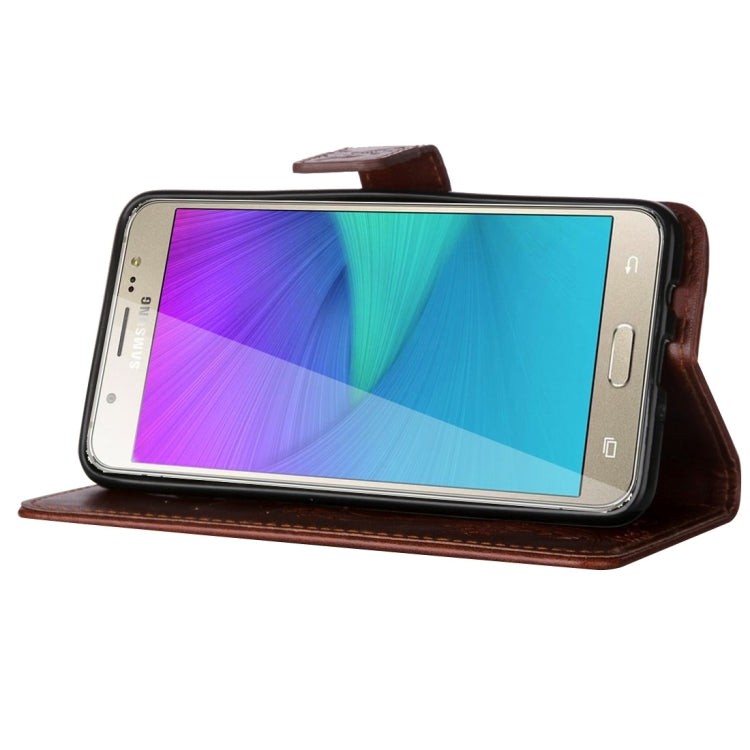 For Galaxy J5 (2016) / J510 Crazy Horse Texture Printing Horizontal Flip Leather Case with Holder & Card Slots & Wallet & Lanyard