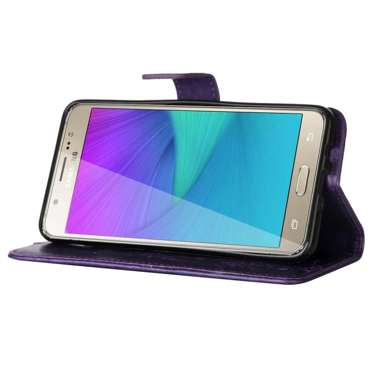 For Galaxy J5 (2016) / J510 Crazy Horse Texture Printing Horizontal Flip Leather Case with Holder & Card Slots & Wallet & Lanyard