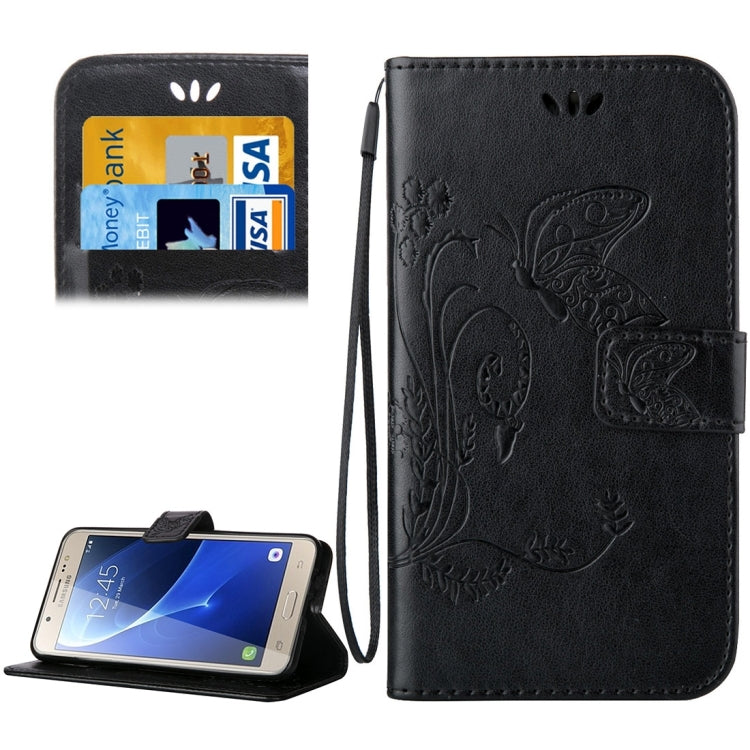 For Galaxy J7 (2016) / J710 Crazy Horse Texture Printing Horizontal Flip Leather Case with Holder & Card Slots & Wallet & Lanyard