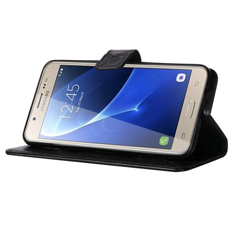 For Galaxy J7 (2016) / J710 Crazy Horse Texture Printing Horizontal Flip Leather Case with Holder & Card Slots & Wallet & Lanyard
