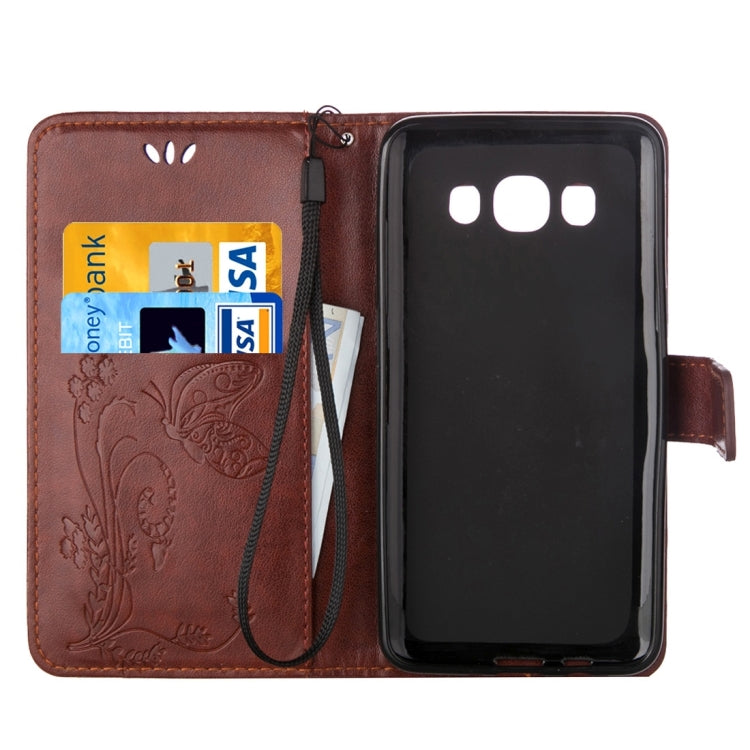For Galaxy J7 (2016) / J710 Crazy Horse Texture Printing Horizontal Flip Leather Case with Holder & Card Slots & Wallet & Lanyard