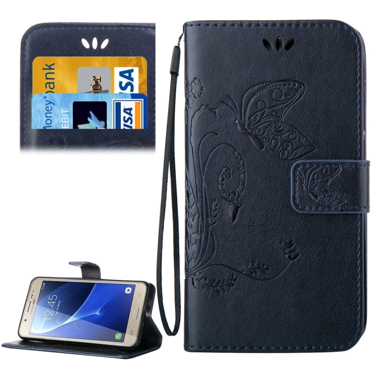 For Galaxy J7 (2016) / J710 Crazy Horse Texture Printing Horizontal Flip Leather Case with Holder & Card Slots & Wallet & Lanyard