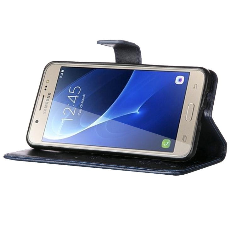 For Galaxy J7 (2016) / J710 Crazy Horse Texture Printing Horizontal Flip Leather Case with Holder & Card Slots & Wallet & Lanyard