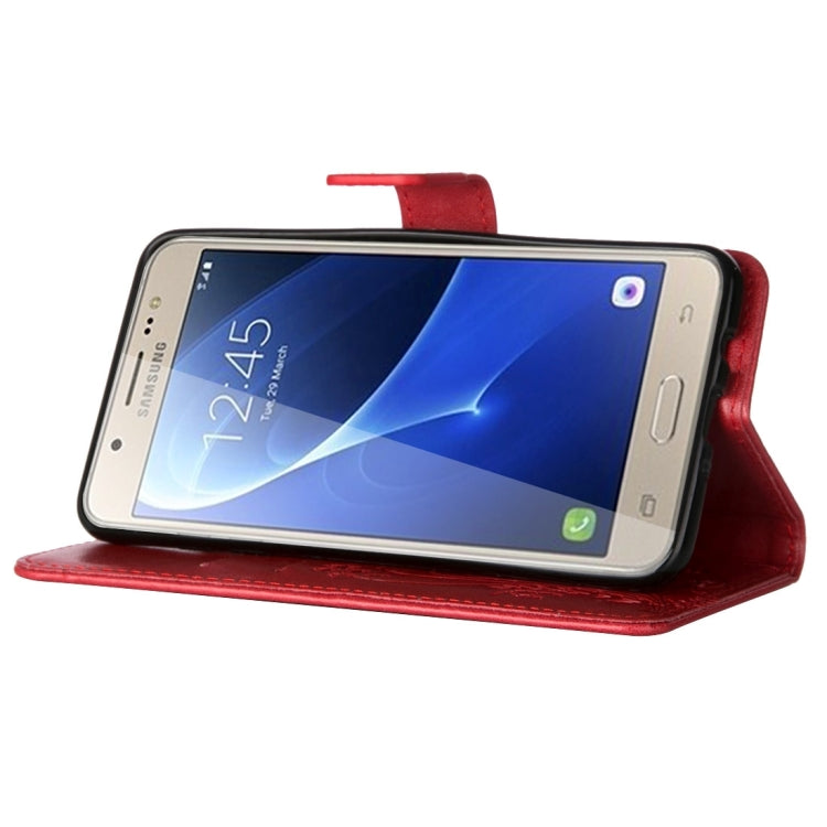 For Galaxy J7 (2016) / J710 Crazy Horse Texture Printing Horizontal Flip Leather Case with Holder & Card Slots & Wallet & Lanyard