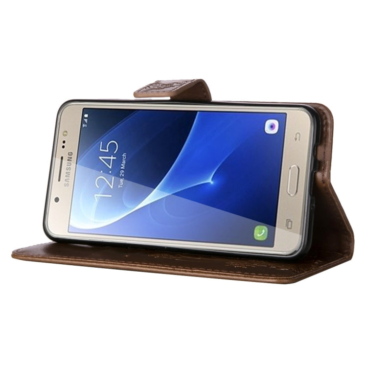 For Galaxy J7 (2016) / J710 Crazy Horse Texture Printing Horizontal Flip Leather Case with Holder & Card Slots & Wallet & Lanyard