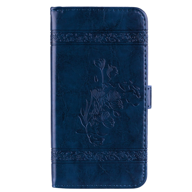 For Galaxy J5 (2017) / J530 ( EU Version) Retro Oil Wax Texture Embossed Horizontal Flip Leather Case with Holder & Card Slots & Wallet & Photo Frame