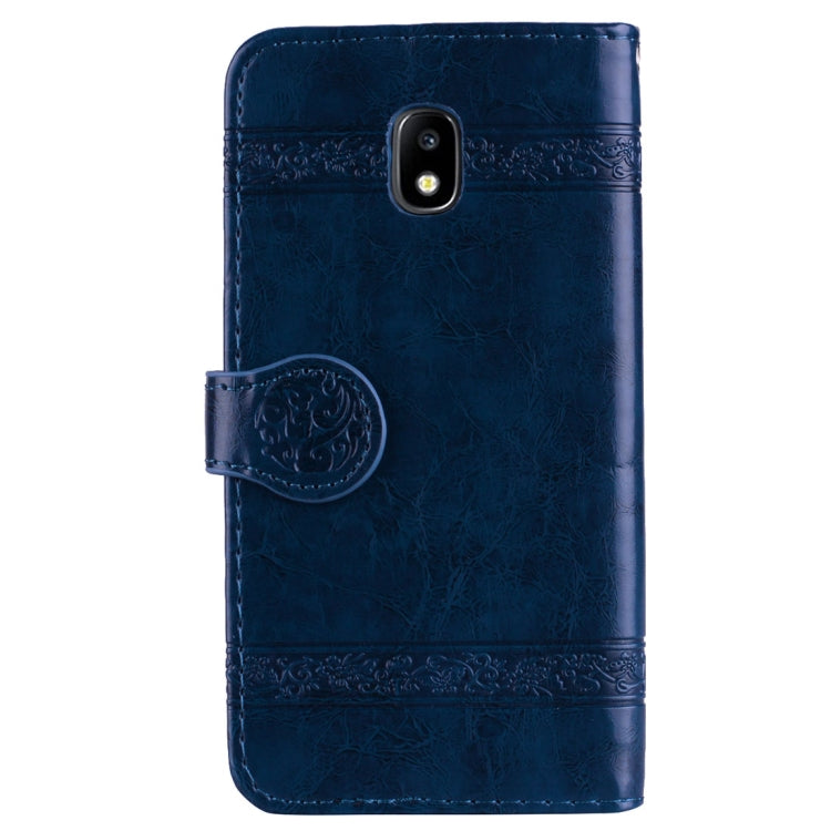 For Galaxy J5 (2017) / J530 ( EU Version) Retro Oil Wax Texture Embossed Horizontal Flip Leather Case with Holder & Card Slots & Wallet & Photo Frame