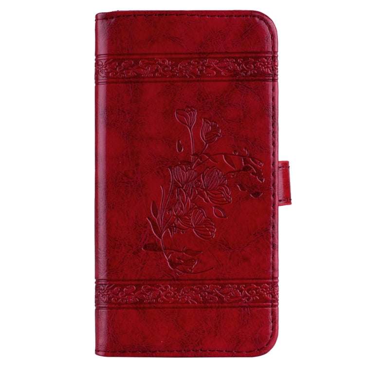 For Galaxy J5 (2017) / J530 ( EU Version) Retro Oil Wax Texture Embossed Horizontal Flip Leather Case with Holder & Card Slots & Wallet & Photo Frame