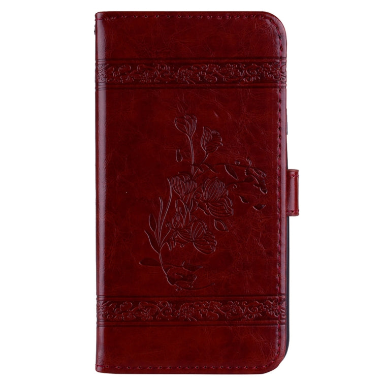 For Galaxy J7 (2017) / J730 ( EU Version) Retro Oil Wax Texture Embossed Horizontal Flip Leather Case with Holder & Card Slots & Wallet & Photo Frame