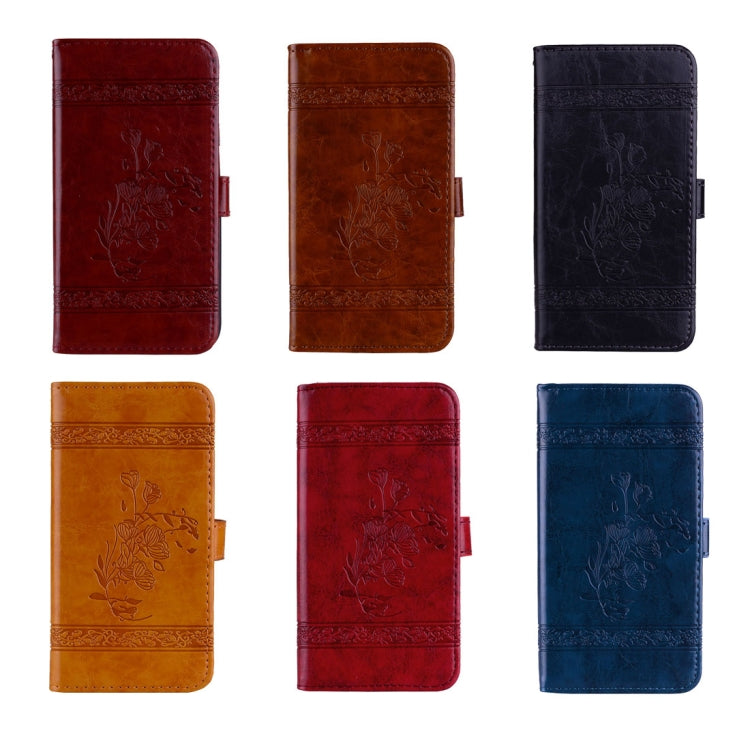 For Galaxy J7 (2017) / J730 ( EU Version) Retro Oil Wax Texture Embossed Horizontal Flip Leather Case with Holder & Card Slots & Wallet & Photo Frame