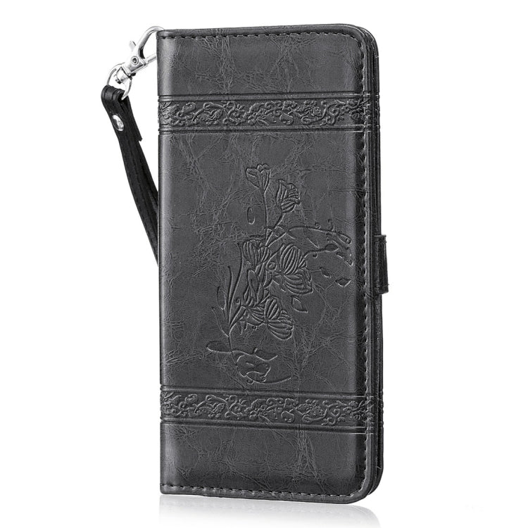 For Galaxy Note 8 Retro Oil Wax Texture Embossed Horizontal Flip Leather Case with Holder & Card Slots & Wallet & Photo Frame & Lanyard