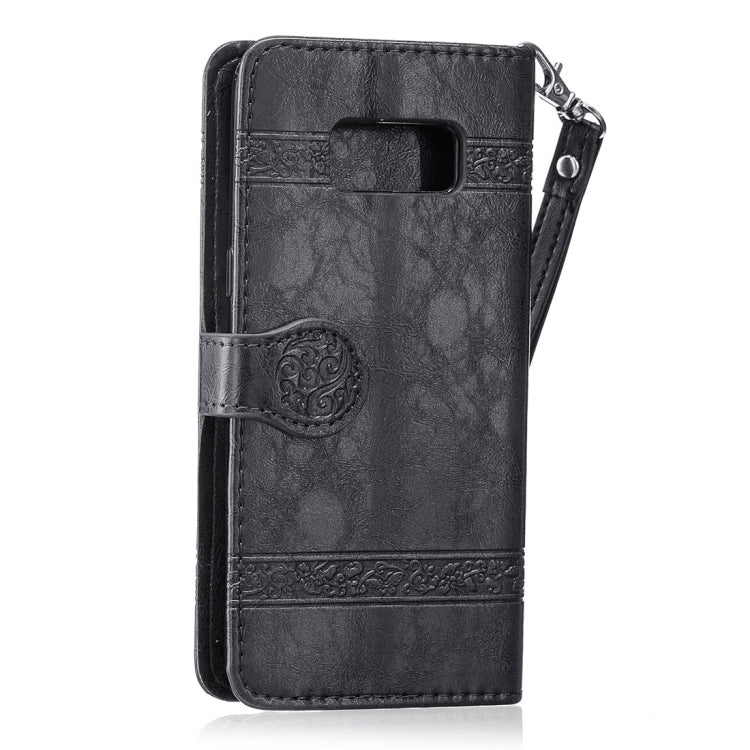 For Galaxy Note 8 Retro Oil Wax Texture Embossed Horizontal Flip Leather Case with Holder & Card Slots & Wallet & Photo Frame & Lanyard