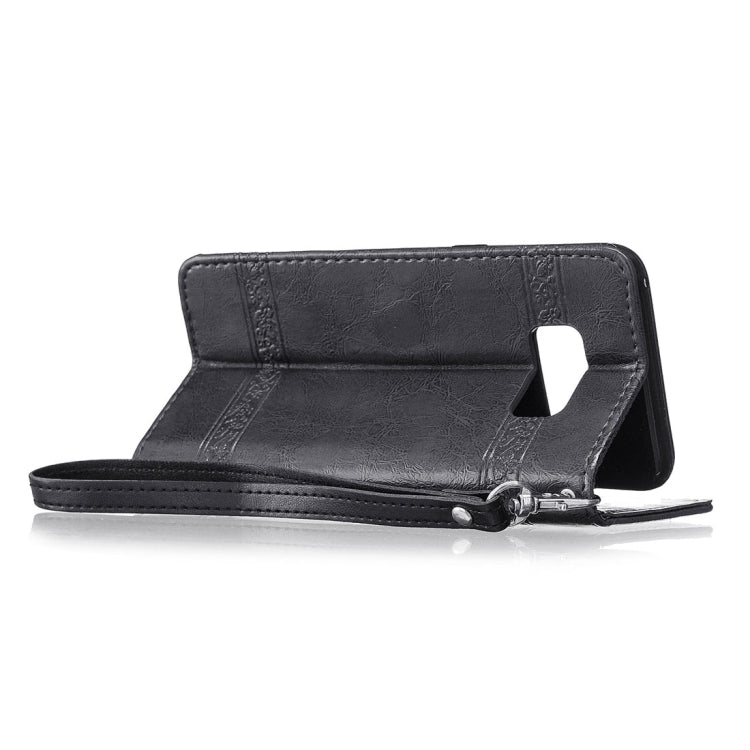 For Galaxy Note 8 Retro Oil Wax Texture Embossed Horizontal Flip Leather Case with Holder & Card Slots & Wallet & Photo Frame & Lanyard