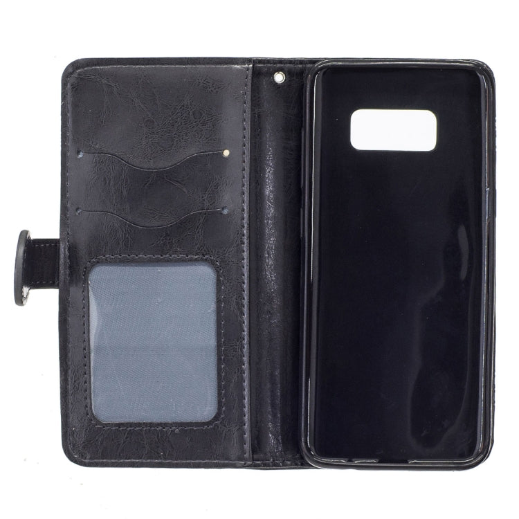 For Galaxy Note 8 Retro Oil Wax Texture Embossed Horizontal Flip Leather Case with Holder & Card Slots & Wallet & Photo Frame & Lanyard