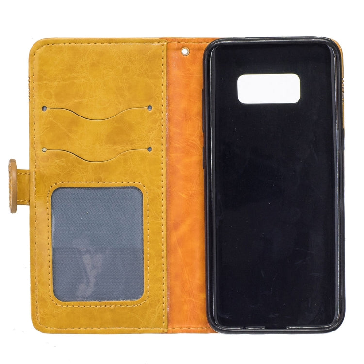 For Galaxy Note 8 Retro Oil Wax Texture Embossed Horizontal Flip Leather Case with Holder & Card Slots & Wallet & Photo Frame & Lanyard