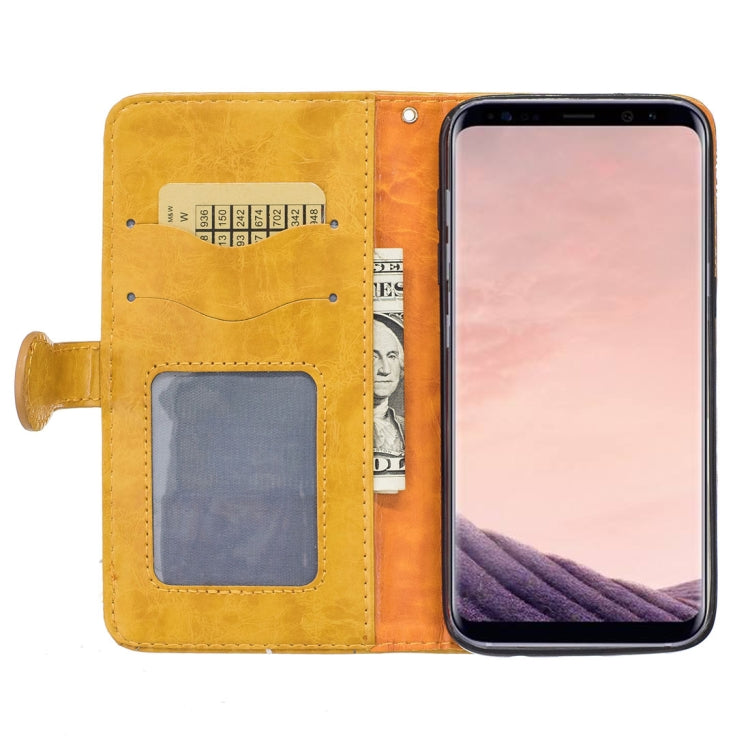 For Galaxy Note 8 Retro Oil Wax Texture Embossed Horizontal Flip Leather Case with Holder & Card Slots & Wallet & Photo Frame & Lanyard