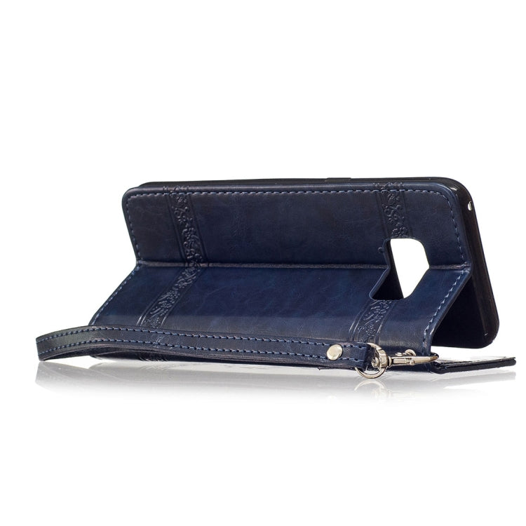 For Galaxy Note 8 Retro Oil Wax Texture Embossed Horizontal Flip Leather Case with Holder & Card Slots & Wallet & Photo Frame & Lanyard