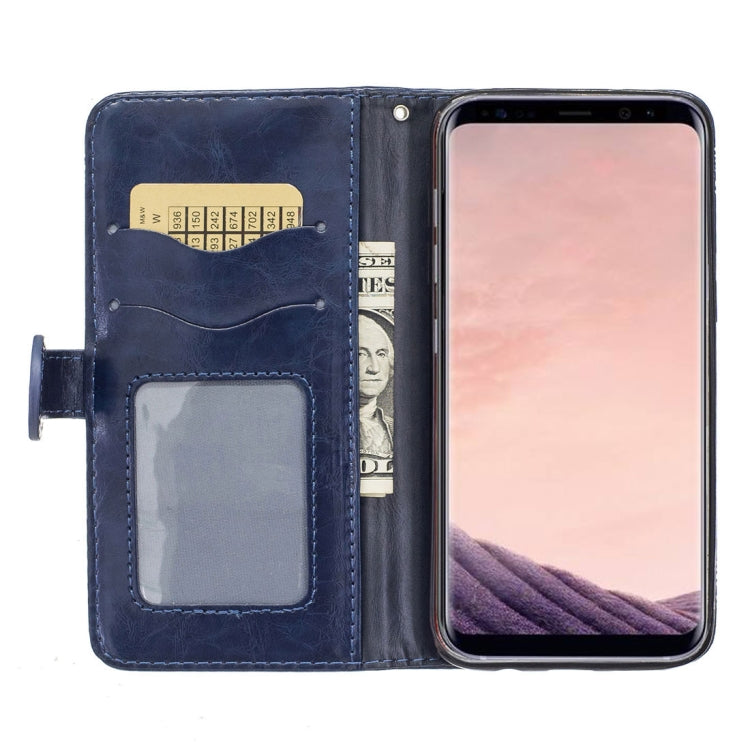 For Galaxy Note 8 Retro Oil Wax Texture Embossed Horizontal Flip Leather Case with Holder & Card Slots & Wallet & Photo Frame & Lanyard