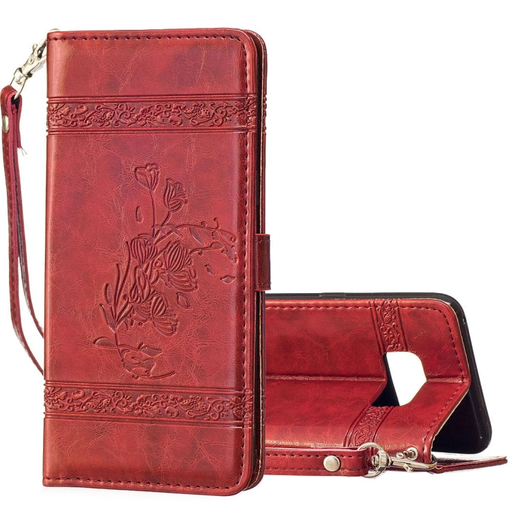 For Galaxy Note 8 Retro Oil Wax Texture Embossed Horizontal Flip Leather Case with Holder & Card Slots & Wallet & Photo Frame & Lanyard