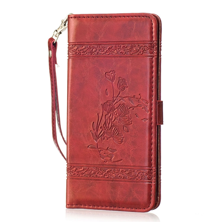 For Galaxy Note 8 Retro Oil Wax Texture Embossed Horizontal Flip Leather Case with Holder & Card Slots & Wallet & Photo Frame & Lanyard