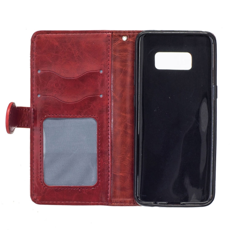 For Galaxy Note 8 Retro Oil Wax Texture Embossed Horizontal Flip Leather Case with Holder & Card Slots & Wallet & Photo Frame & Lanyard