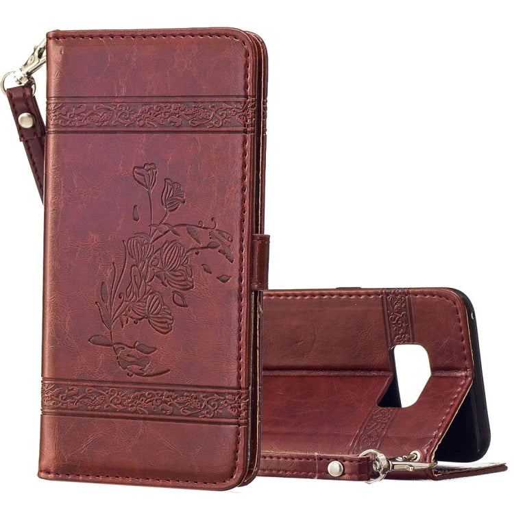 For Galaxy Note 8 Retro Oil Wax Texture Embossed Horizontal Flip Leather Case with Holder & Card Slots & Wallet & Photo Frame & Lanyard