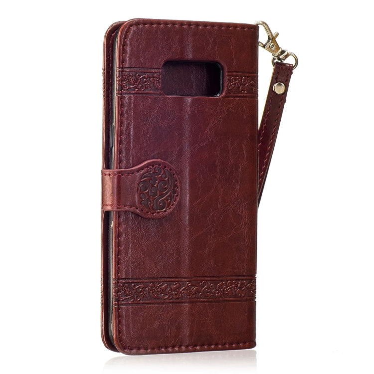 For Galaxy Note 8 Retro Oil Wax Texture Embossed Horizontal Flip Leather Case with Holder & Card Slots & Wallet & Photo Frame & Lanyard