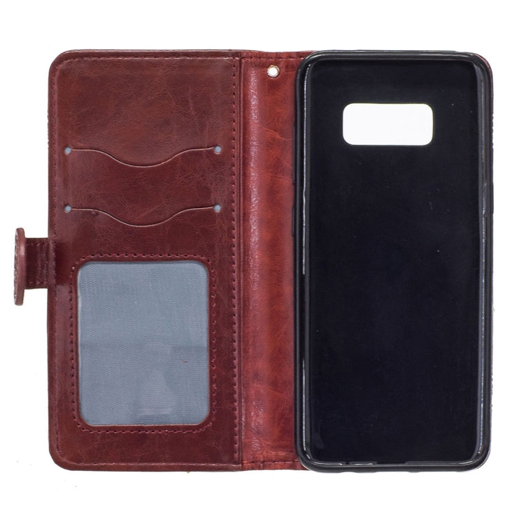 For Galaxy Note 8 Retro Oil Wax Texture Embossed Horizontal Flip Leather Case with Holder & Card Slots & Wallet & Photo Frame & Lanyard