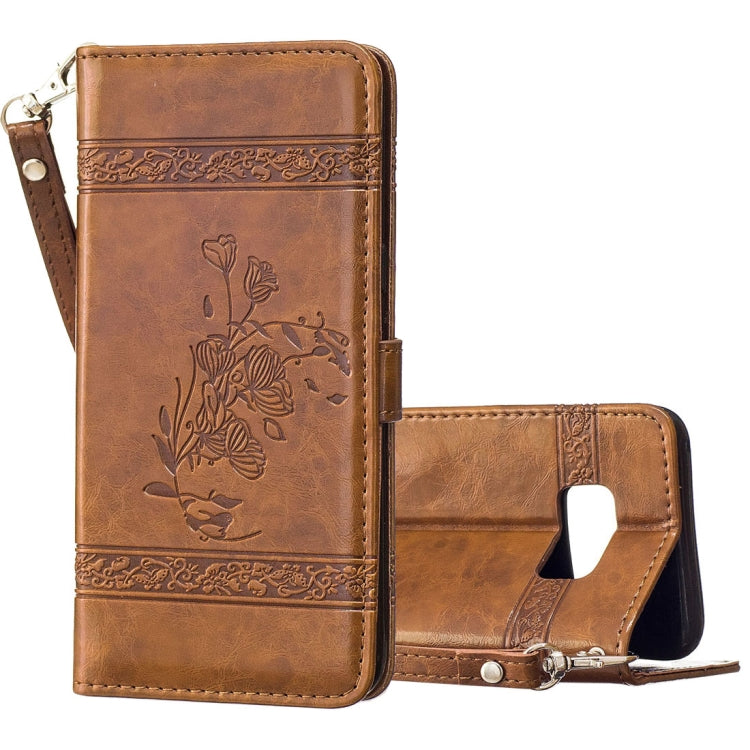 For Galaxy Note 8 Retro Oil Wax Texture Embossed Horizontal Flip Leather Case with Holder & Card Slots & Wallet & Photo Frame & Lanyard