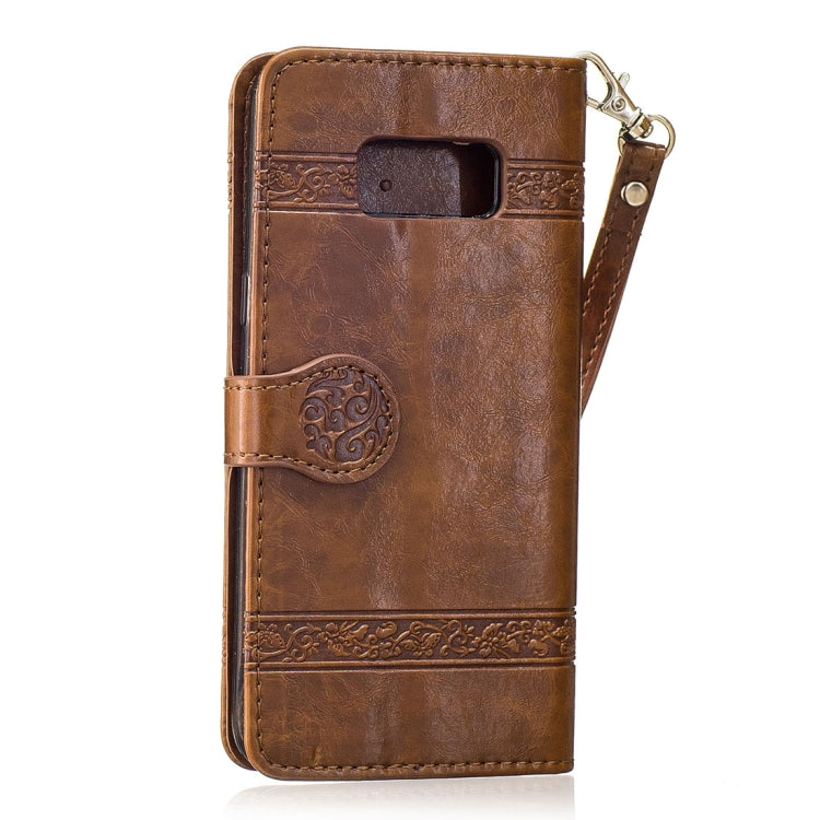 For Galaxy Note 8 Retro Oil Wax Texture Embossed Horizontal Flip Leather Case with Holder & Card Slots & Wallet & Photo Frame & Lanyard