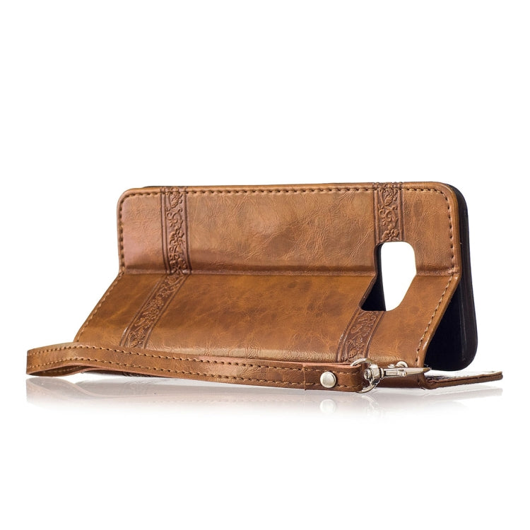 For Galaxy Note 8 Retro Oil Wax Texture Embossed Horizontal Flip Leather Case with Holder & Card Slots & Wallet & Photo Frame & Lanyard