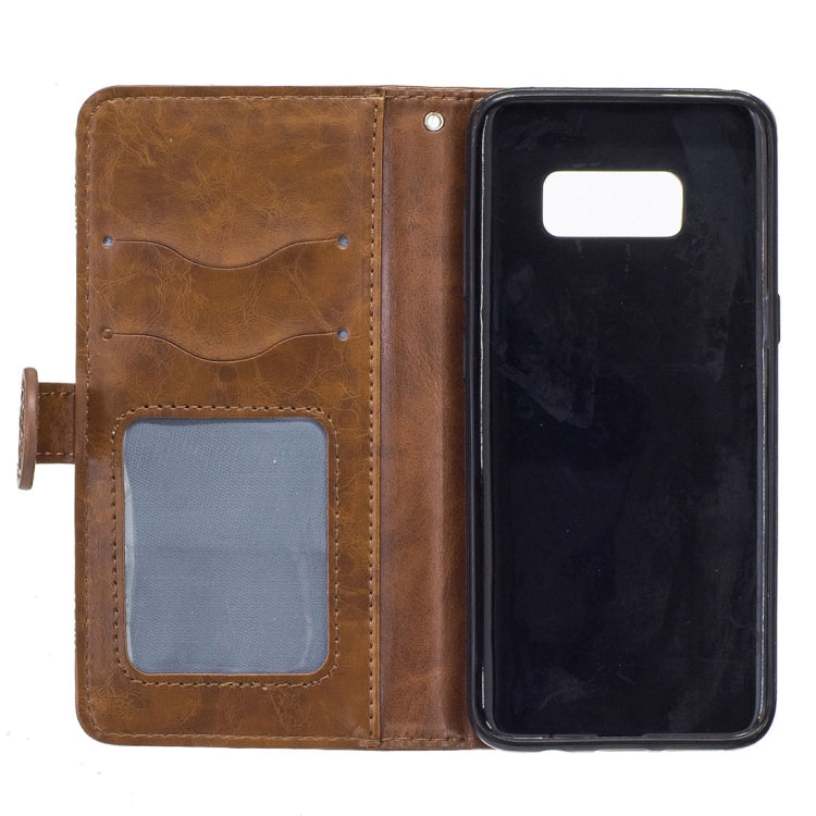 For Galaxy Note 8 Retro Oil Wax Texture Embossed Horizontal Flip Leather Case with Holder & Card Slots & Wallet & Photo Frame & Lanyard