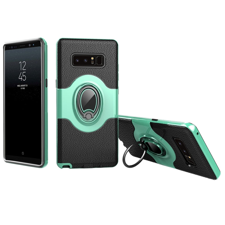 For Galaxy Note 8 Dropproof Full Coverage Protective Case Cover with Magnetic Rotatable Ring Holder