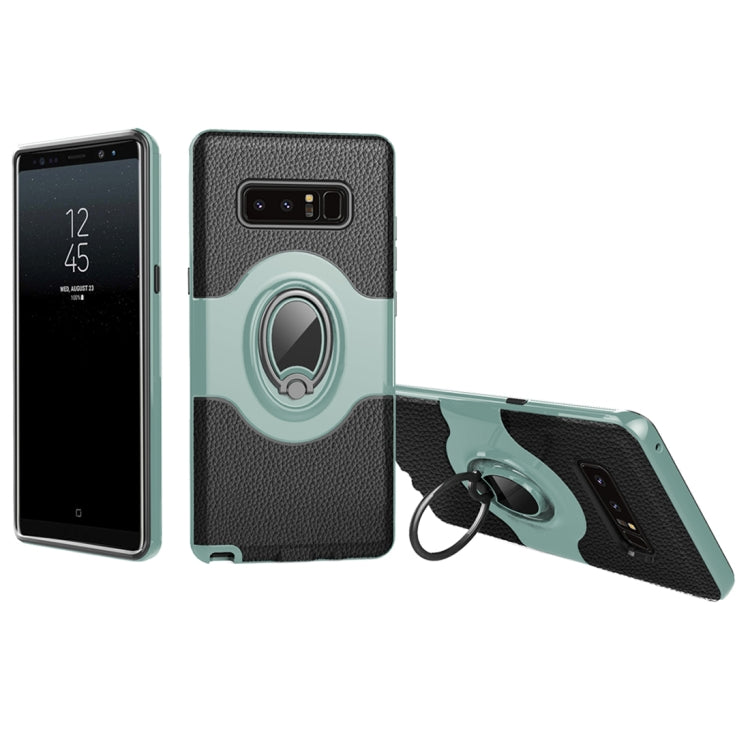 For Galaxy Note 8 Dropproof Full Coverage Protective Case Cover with Magnetic Rotatable Ring Holder