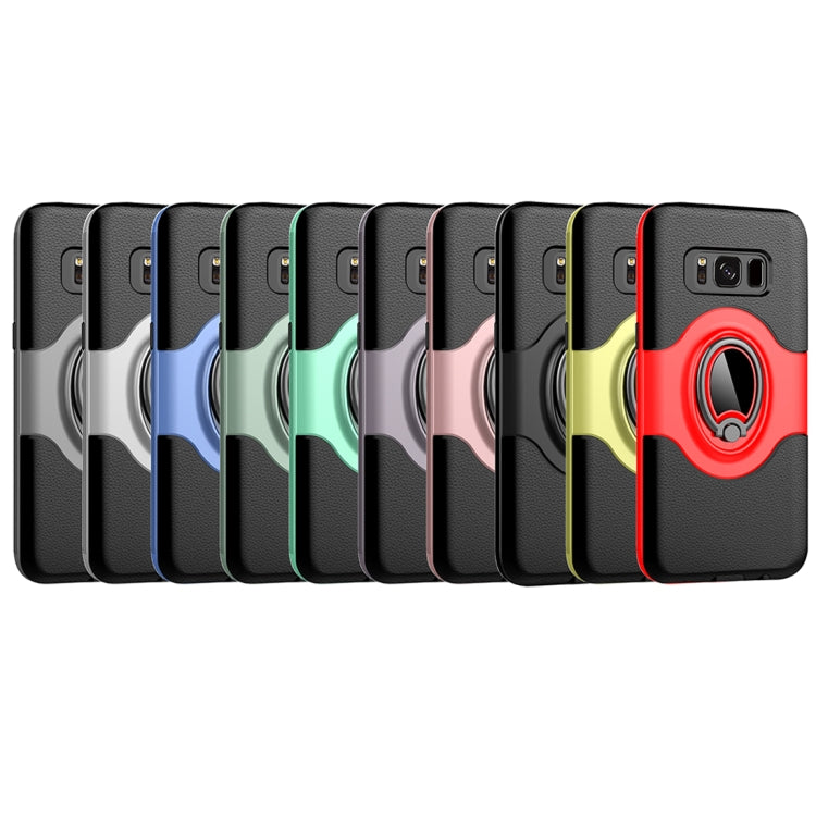 For Galaxy S8 + / G955 Dropproof Full Coverage Protective Case Cover with Magnetic Rotatable Ring Holder