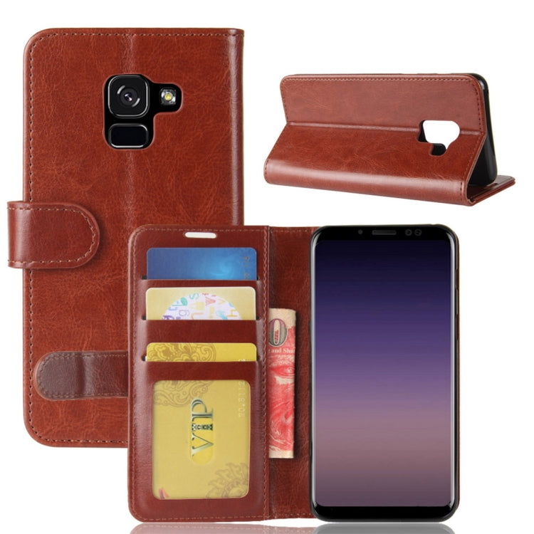 For Galaxy A5 (2018) A530F Crazy Horse Texture Horizontal Flip Leather Case with Holder & Card Slots & Wallet