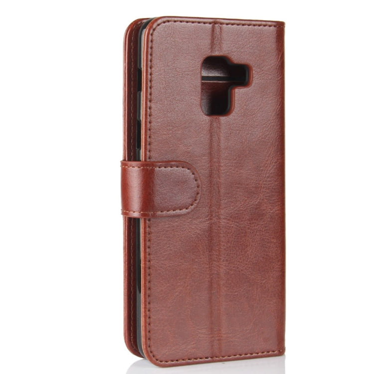 For Galaxy A5 (2018) A530F Crazy Horse Texture Horizontal Flip Leather Case with Holder & Card Slots & Wallet