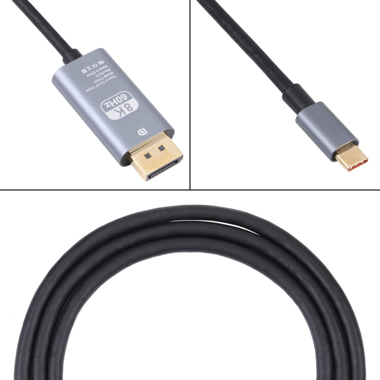 TD0018K 60Hz USB-C/Type-C to DP Video Adapter Cable (Grey)